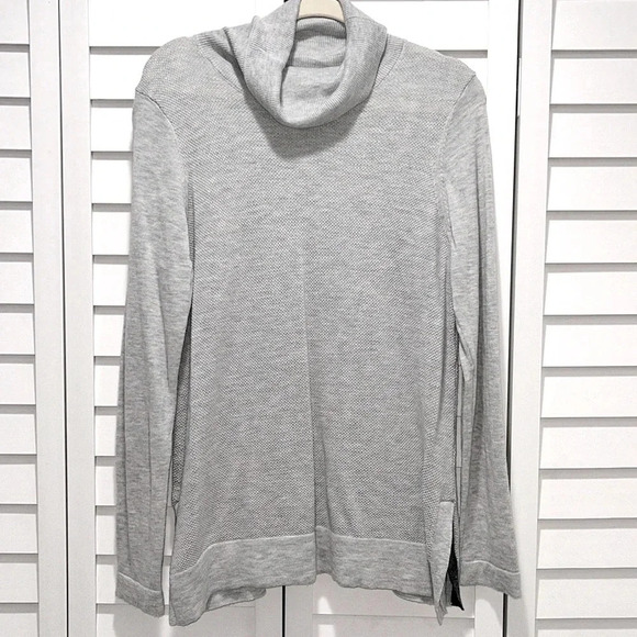 Wool blend Joules knitwear turtleneck size 10 neutral textured side slits 2018 - Picture 1 of 9